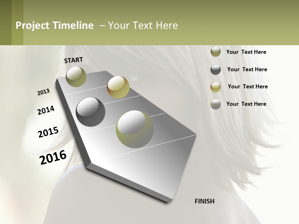 A Woman With Blonde Hair Is Looking At The Camera PowerPoint Template