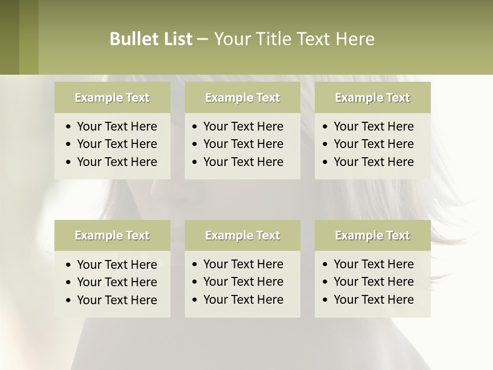 A Woman With Blonde Hair Is Looking At The Camera PowerPoint Template