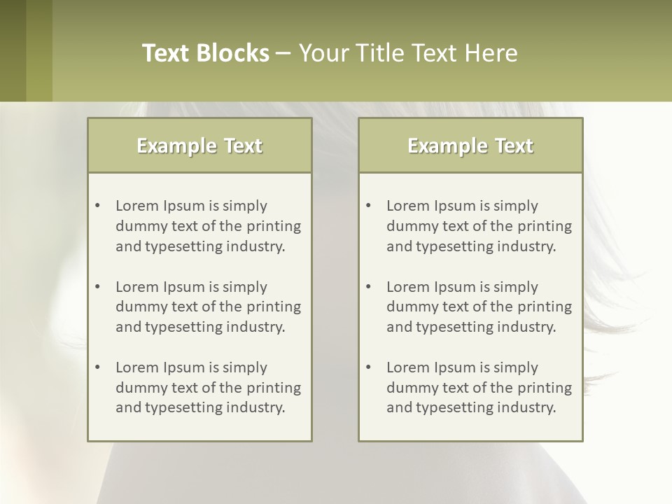 A Woman With Blonde Hair Is Looking At The Camera PowerPoint Template