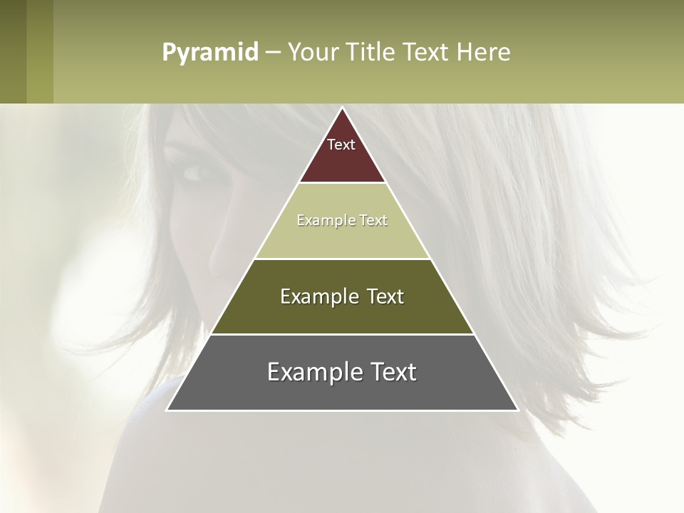 A Woman With Blonde Hair Is Looking At The Camera PowerPoint Template