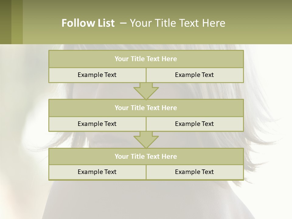 A Woman With Blonde Hair Is Looking At The Camera PowerPoint Template