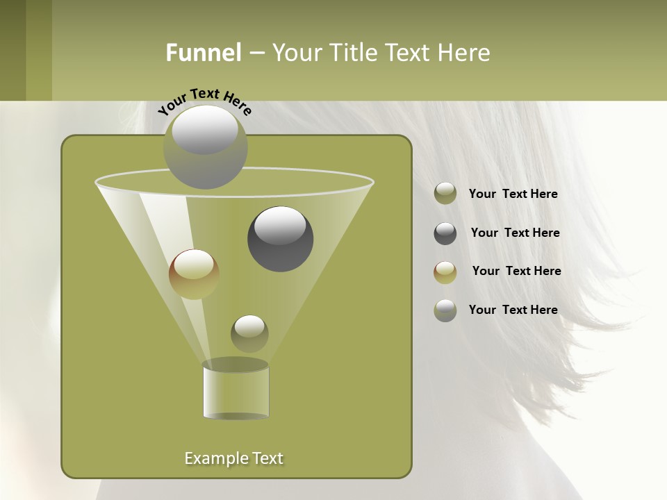 A Woman With Blonde Hair Is Looking At The Camera PowerPoint Template