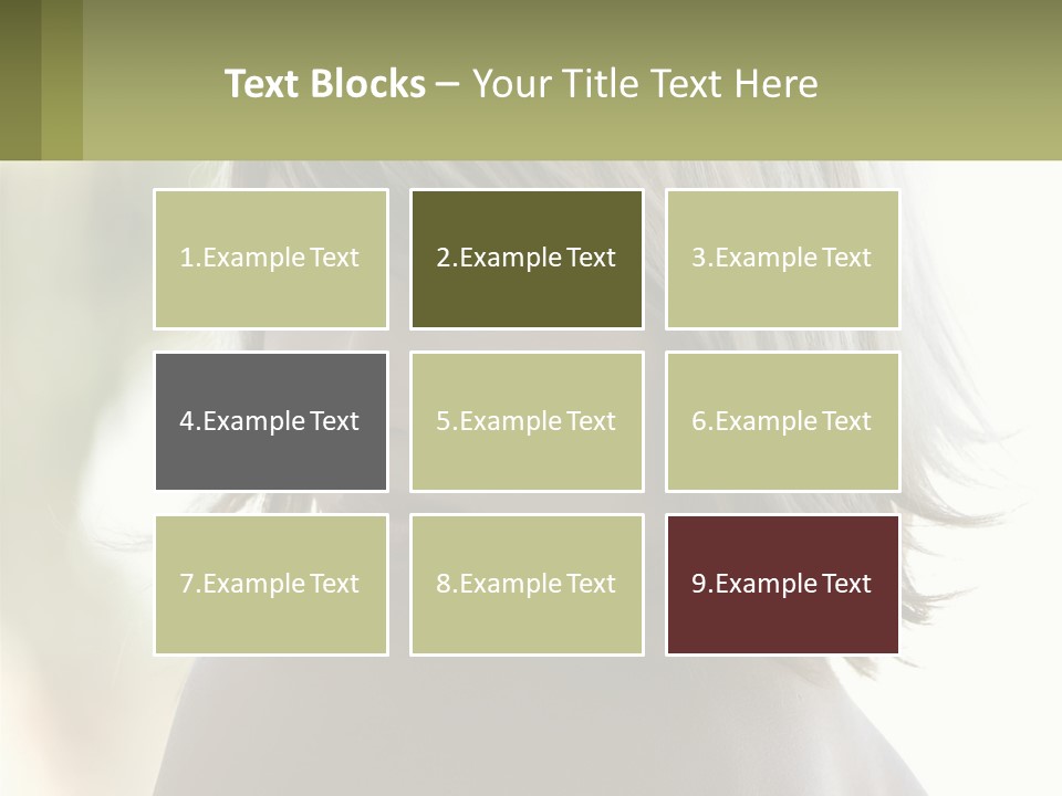 A Woman With Blonde Hair Is Looking At The Camera PowerPoint Template