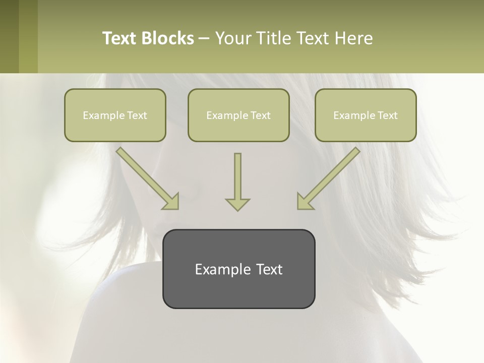 A Woman With Blonde Hair Is Looking At The Camera PowerPoint Template