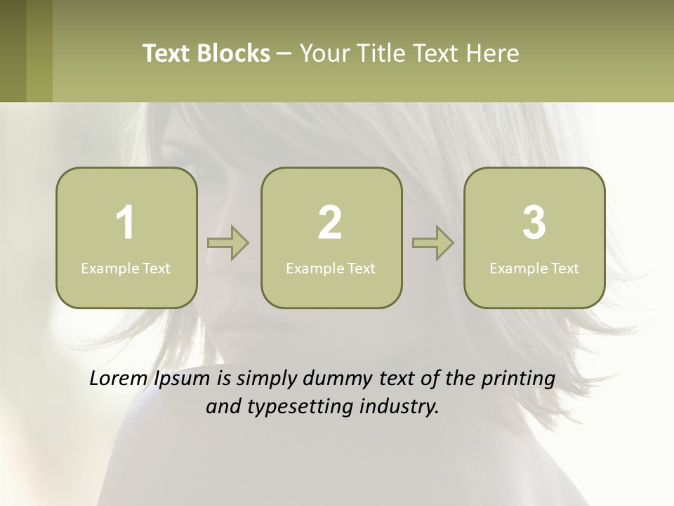 A Woman With Blonde Hair Is Looking At The Camera PowerPoint Template