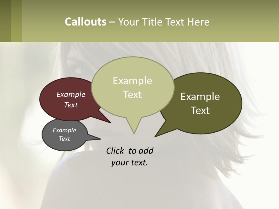 A Woman With Blonde Hair Is Looking At The Camera PowerPoint Template