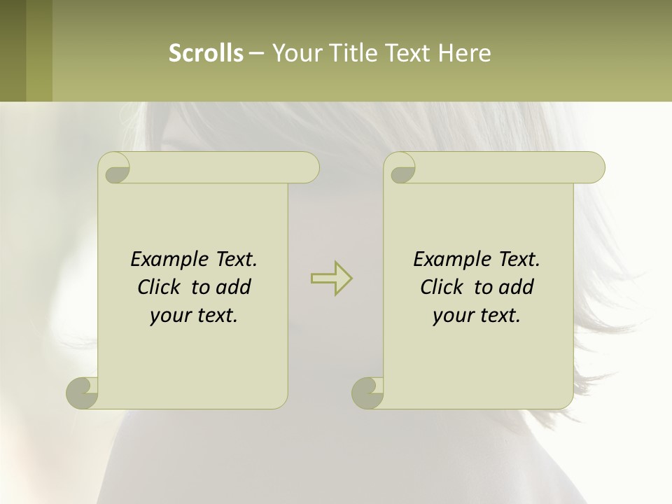 A Woman With Blonde Hair Is Looking At The Camera PowerPoint Template