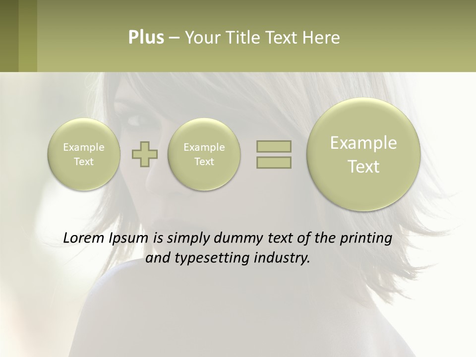 A Woman With Blonde Hair Is Looking At The Camera PowerPoint Template