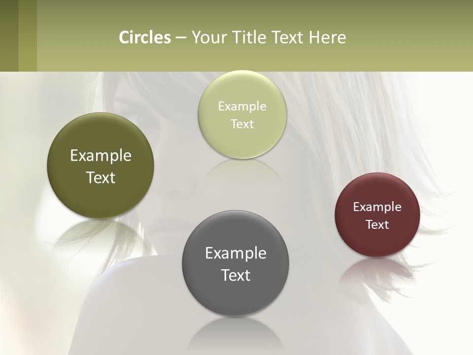 A Woman With Blonde Hair Is Looking At The Camera PowerPoint Template