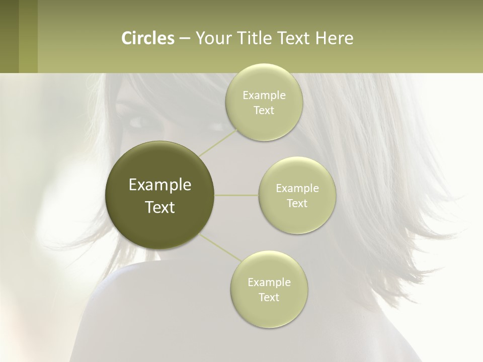 A Woman With Blonde Hair Is Looking At The Camera PowerPoint Template