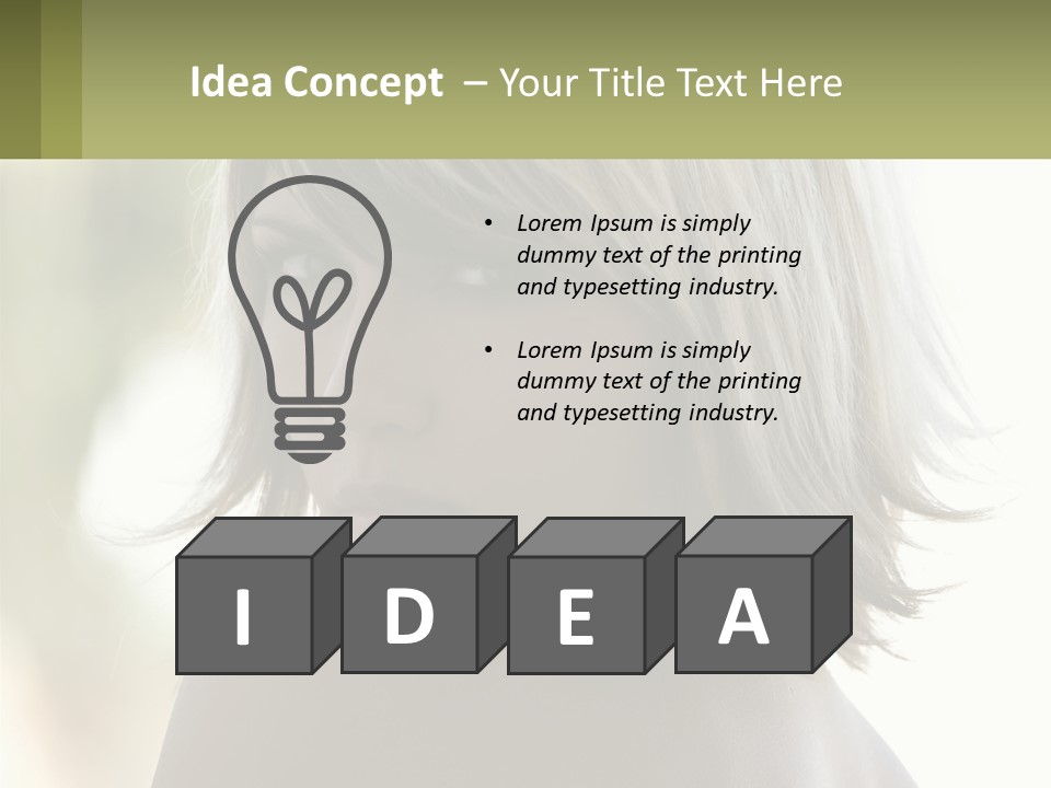 A Woman With Blonde Hair Is Looking At The Camera PowerPoint Template