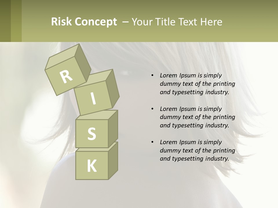 A Woman With Blonde Hair Is Looking At The Camera PowerPoint Template