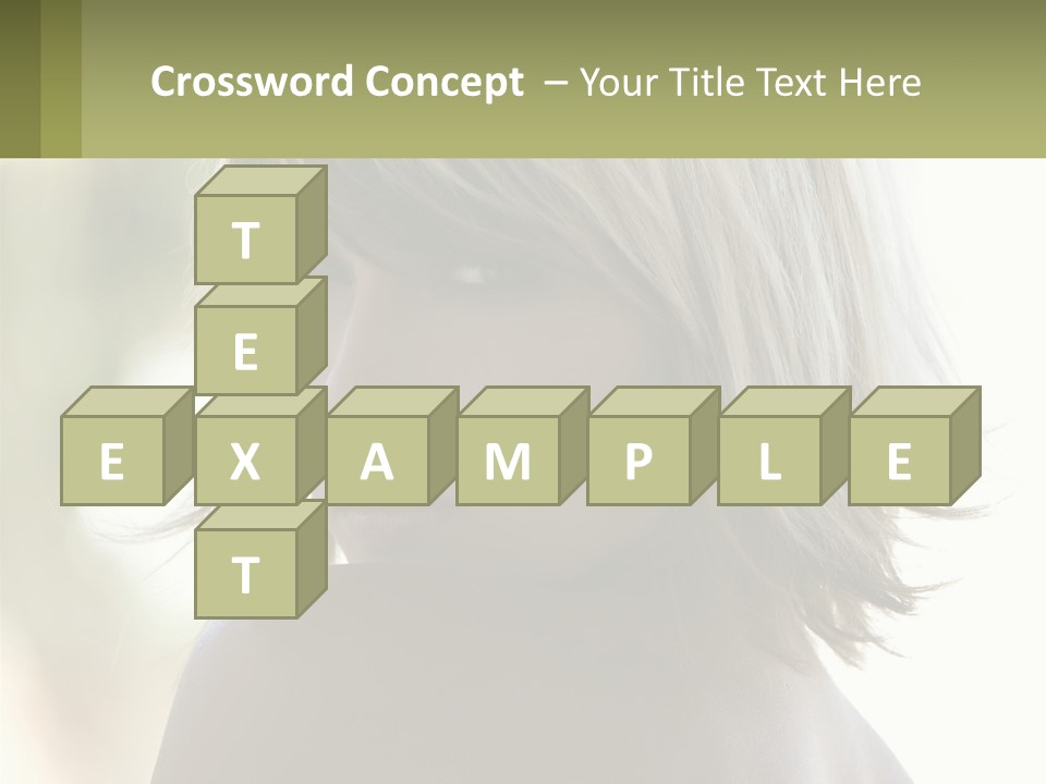 A Woman With Blonde Hair Is Looking At The Camera PowerPoint Template