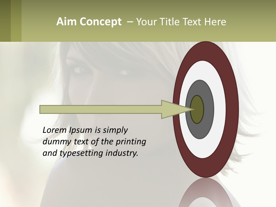 A Woman With Blonde Hair Is Looking At The Camera PowerPoint Template