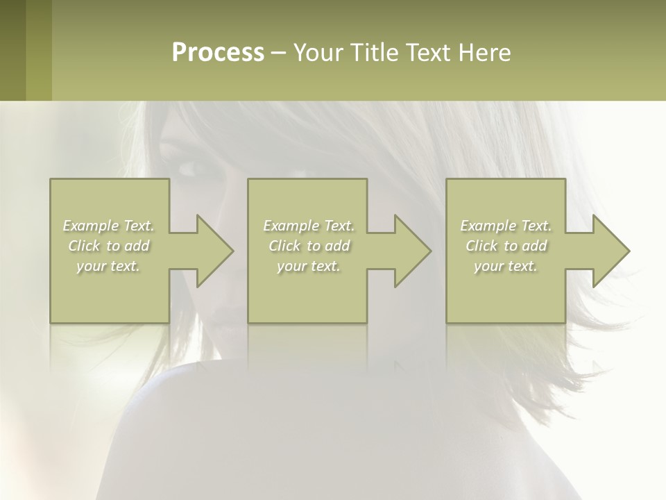 A Woman With Blonde Hair Is Looking At The Camera PowerPoint Template