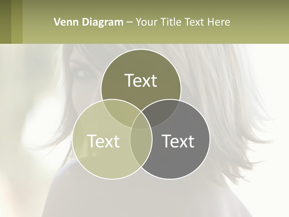 A Woman With Blonde Hair Is Looking At The Camera PowerPoint Template
