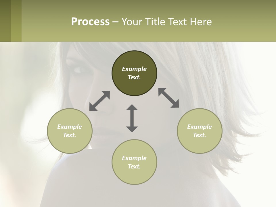 A Woman With Blonde Hair Is Looking At The Camera PowerPoint Template