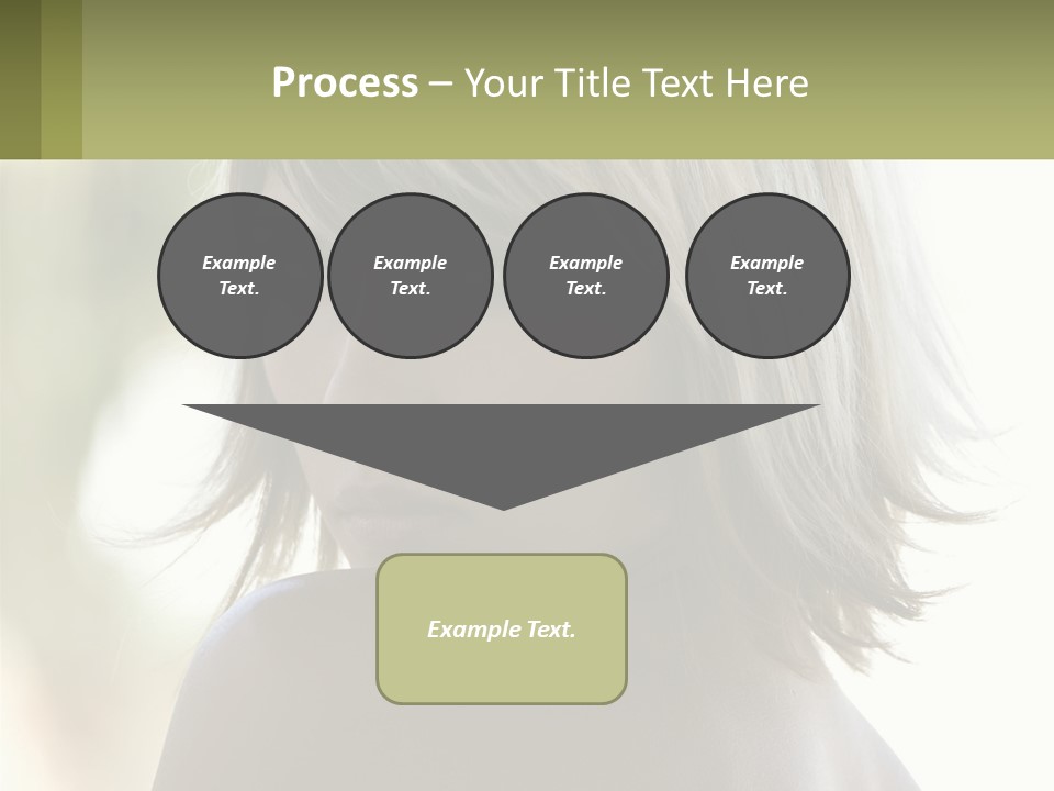 A Woman With Blonde Hair Is Looking At The Camera PowerPoint Template