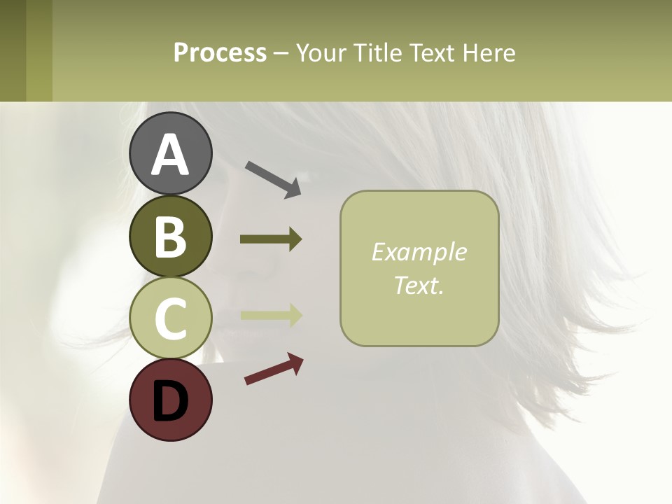 A Woman With Blonde Hair Is Looking At The Camera PowerPoint Template