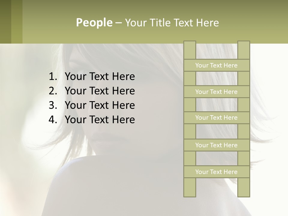 A Woman With Blonde Hair Is Looking At The Camera PowerPoint Template