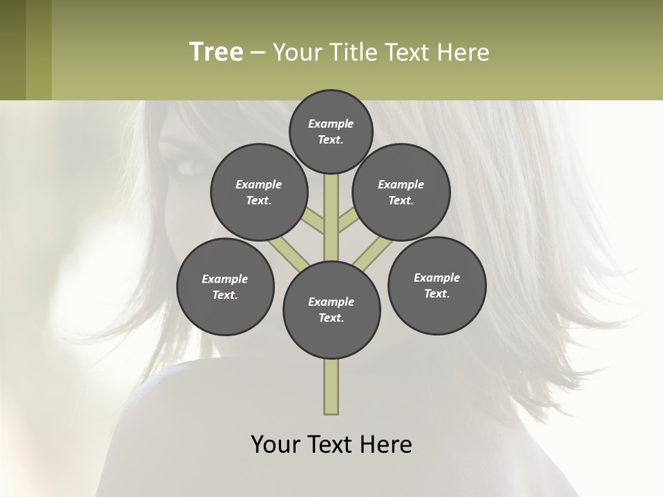 A Woman With Blonde Hair Is Looking At The Camera PowerPoint Template