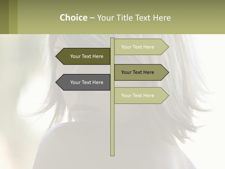 A Woman With Blonde Hair Is Looking At The Camera PowerPoint Template