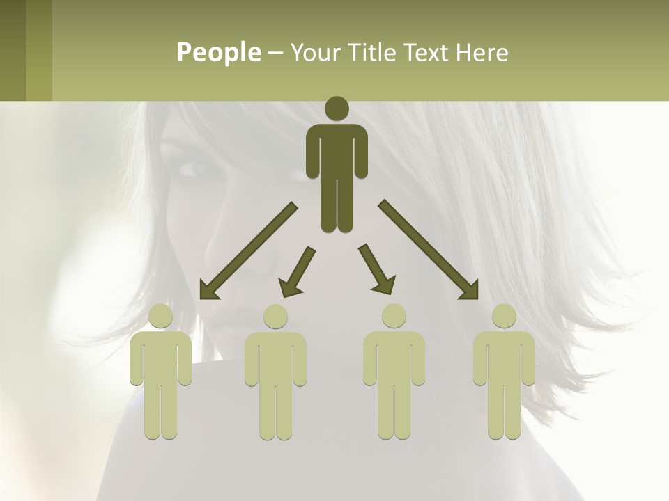A Woman With Blonde Hair Is Looking At The Camera PowerPoint Template