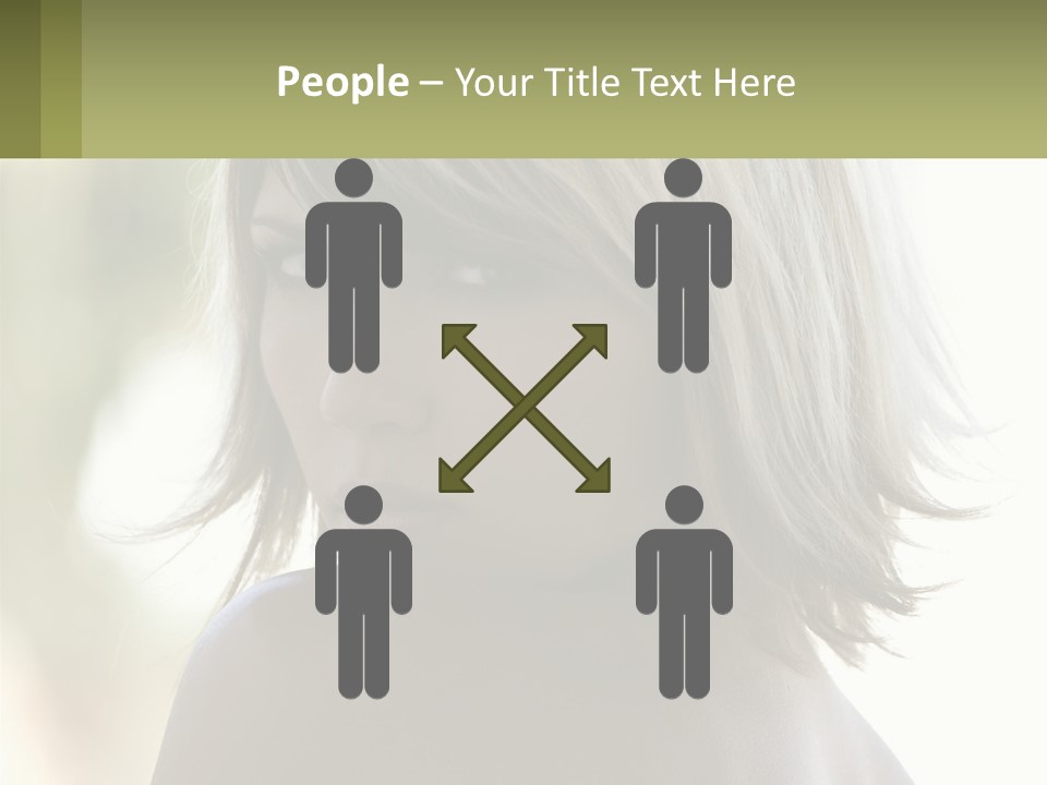 A Woman With Blonde Hair Is Looking At The Camera PowerPoint Template