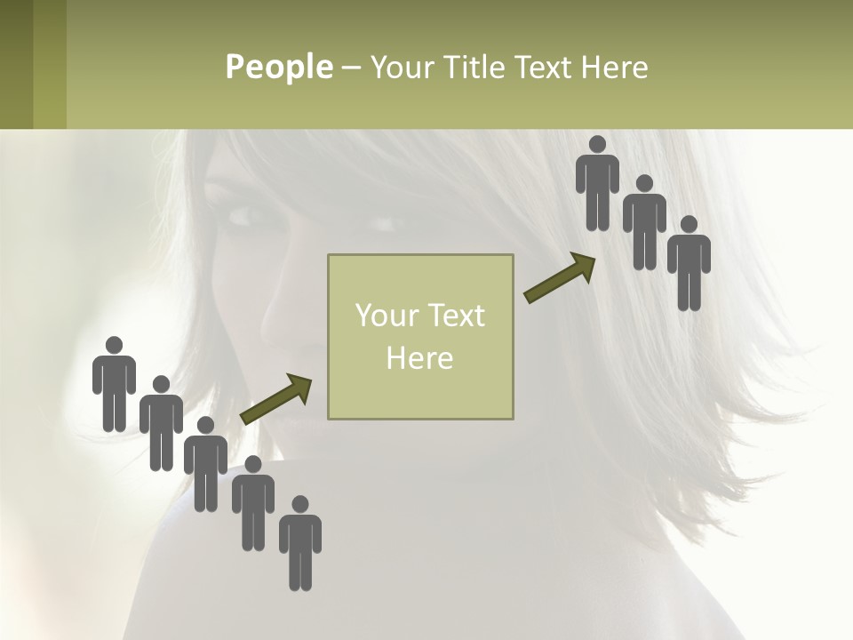 A Woman With Blonde Hair Is Looking At The Camera PowerPoint Template