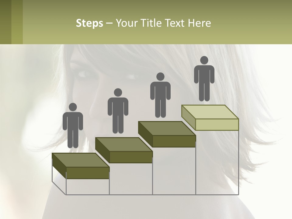 A Woman With Blonde Hair Is Looking At The Camera PowerPoint Template