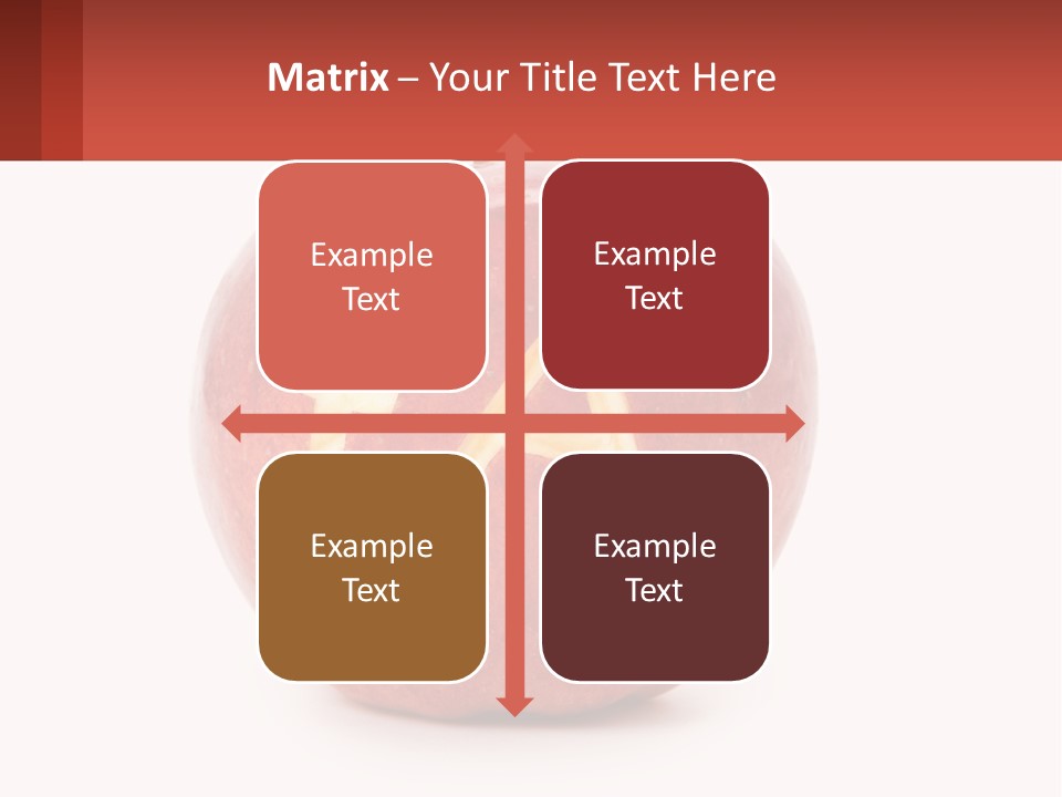 A Red Apple With A Plus Sign On It PowerPoint Template