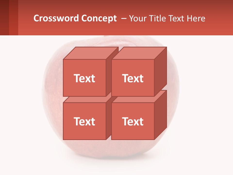 A Red Apple With A Plus Sign On It PowerPoint Template