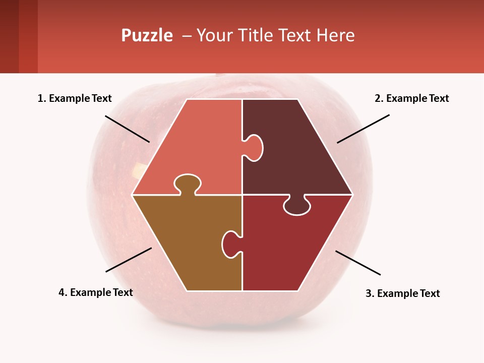 A Red Apple With A Plus Sign On It PowerPoint Template