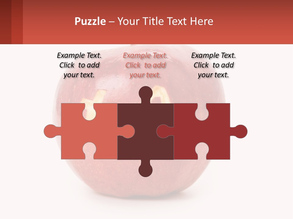 A Red Apple With A Plus Sign On It PowerPoint Template