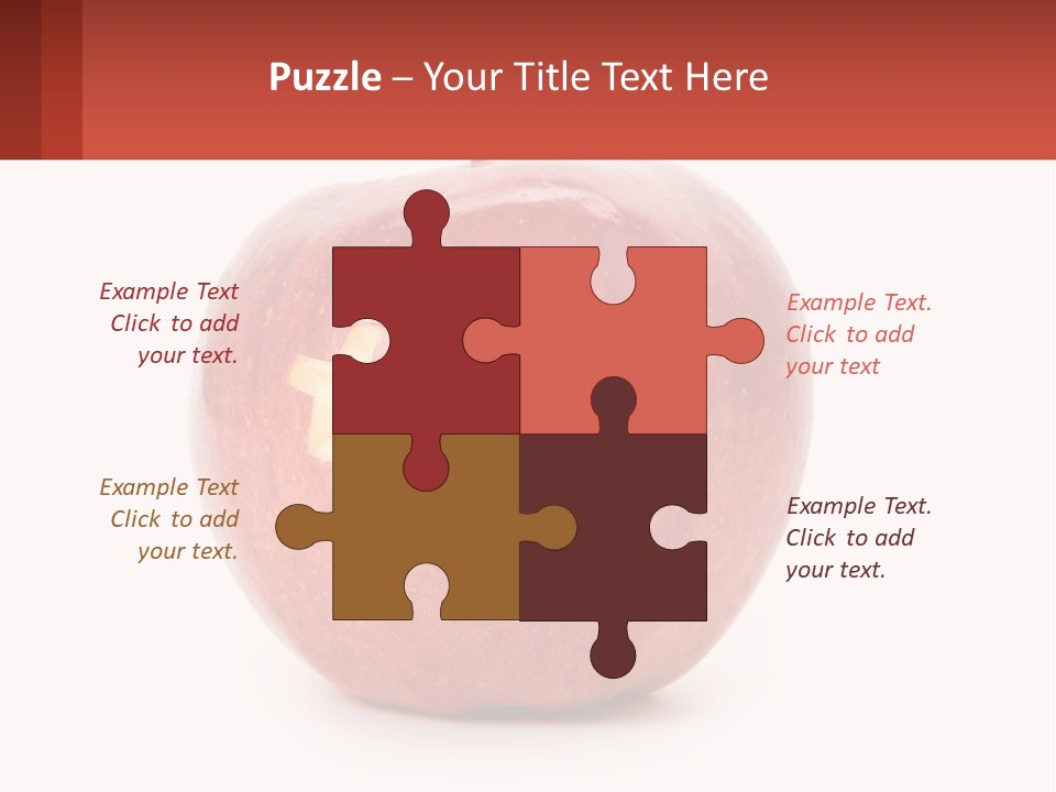 A Red Apple With A Plus Sign On It PowerPoint Template