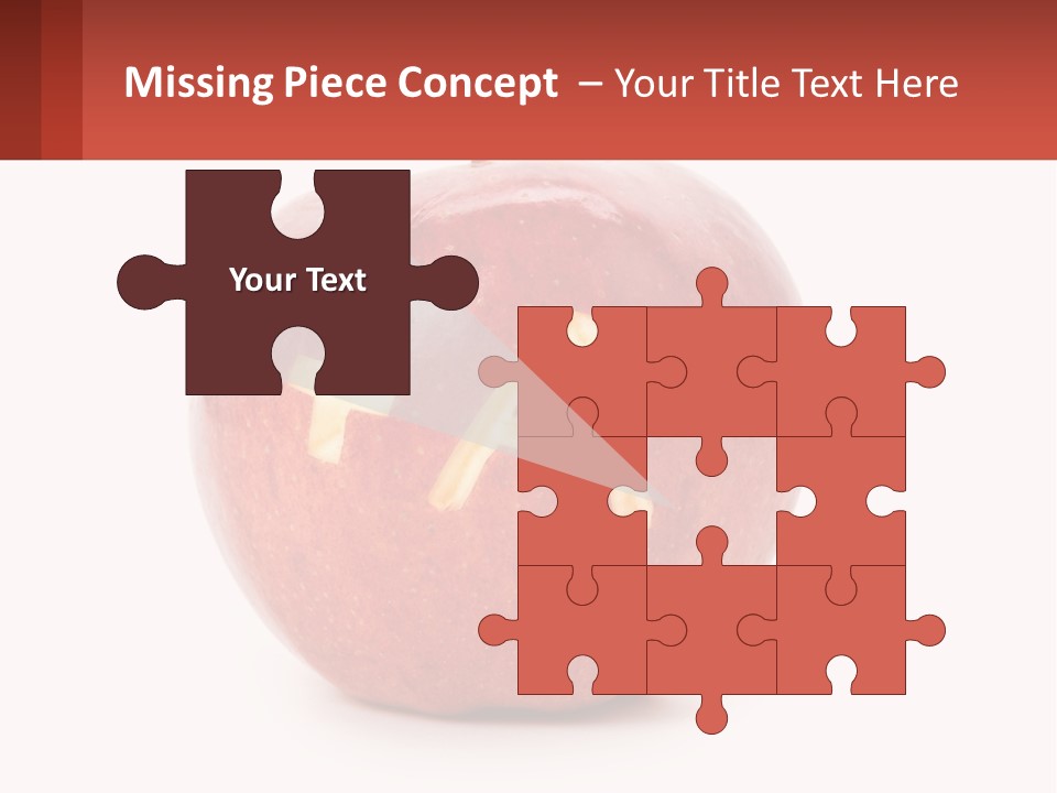 A Red Apple With A Plus Sign On It PowerPoint Template