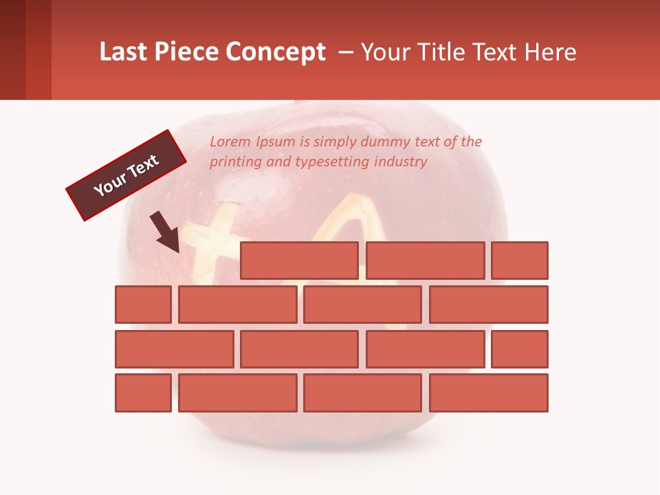 A Red Apple With A Plus Sign On It PowerPoint Template