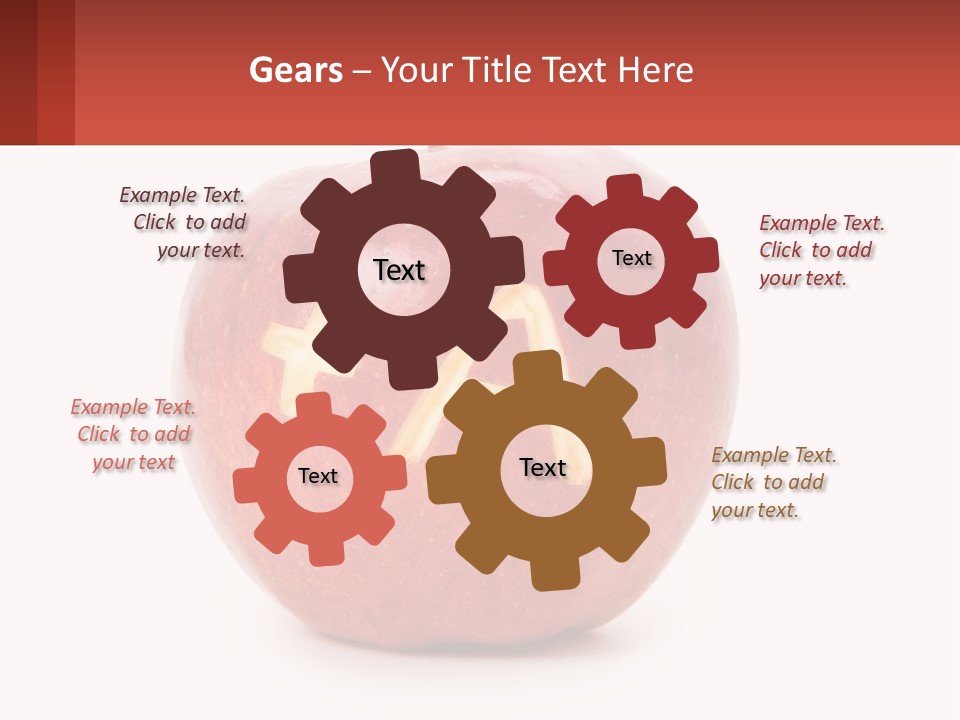 A Red Apple With A Plus Sign On It PowerPoint Template