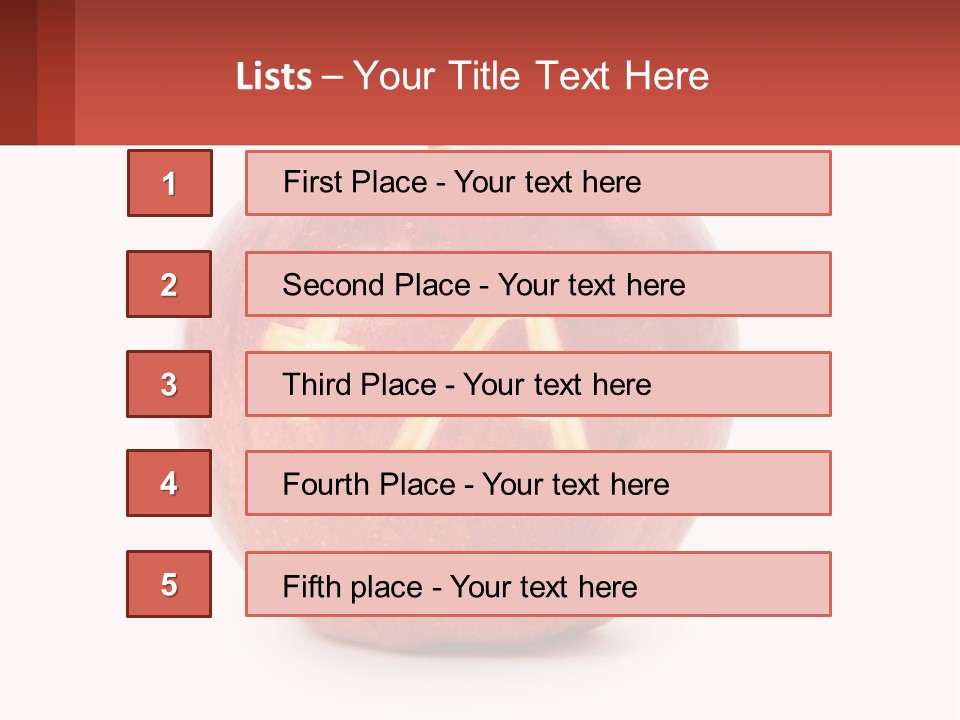 A Red Apple With A Plus Sign On It PowerPoint Template
