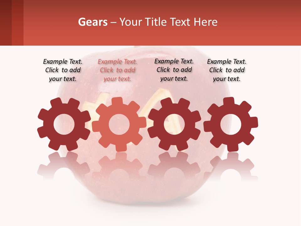 A Red Apple With A Plus Sign On It PowerPoint Template