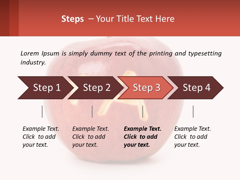 A Red Apple With A Plus Sign On It PowerPoint Template