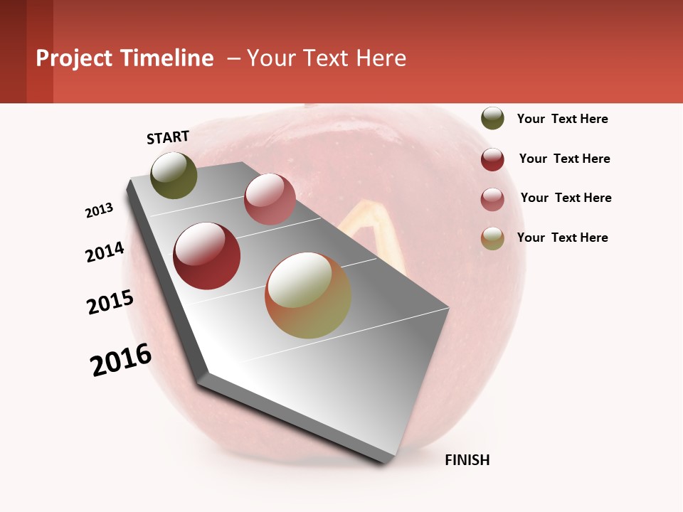 A Red Apple With A Plus Sign On It PowerPoint Template