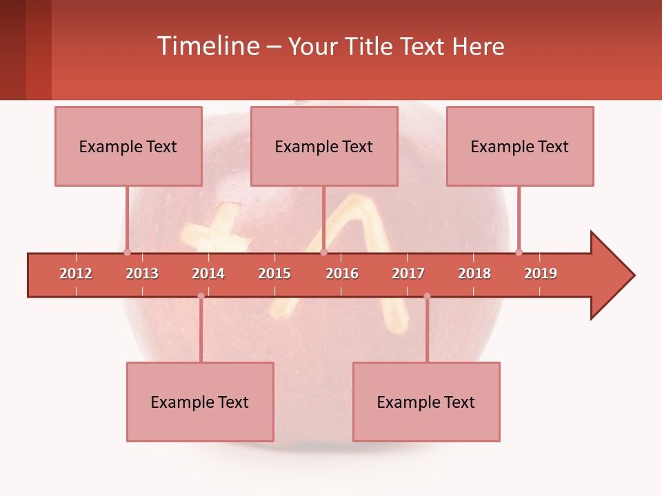 A Red Apple With A Plus Sign On It PowerPoint Template