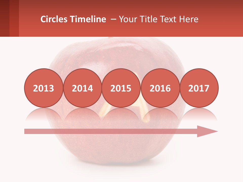 A Red Apple With A Plus Sign On It PowerPoint Template