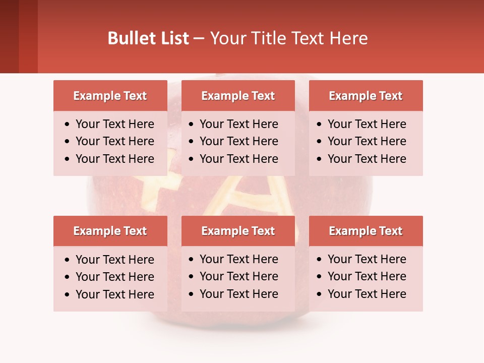 A Red Apple With A Plus Sign On It PowerPoint Template