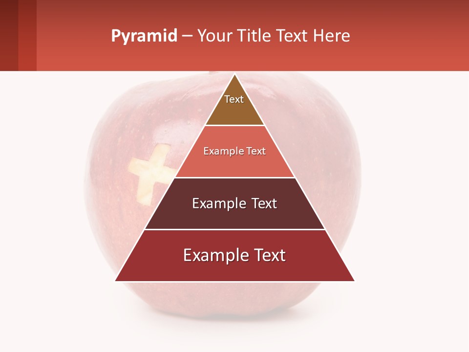 A Red Apple With A Plus Sign On It PowerPoint Template