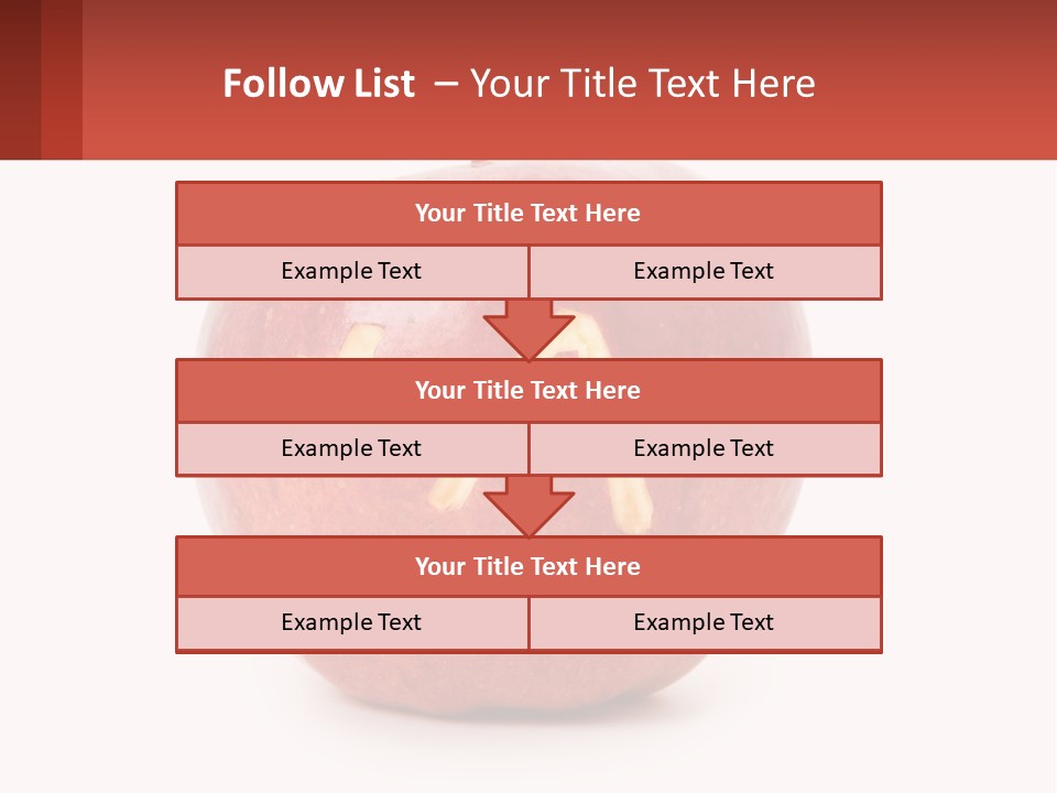 A Red Apple With A Plus Sign On It PowerPoint Template