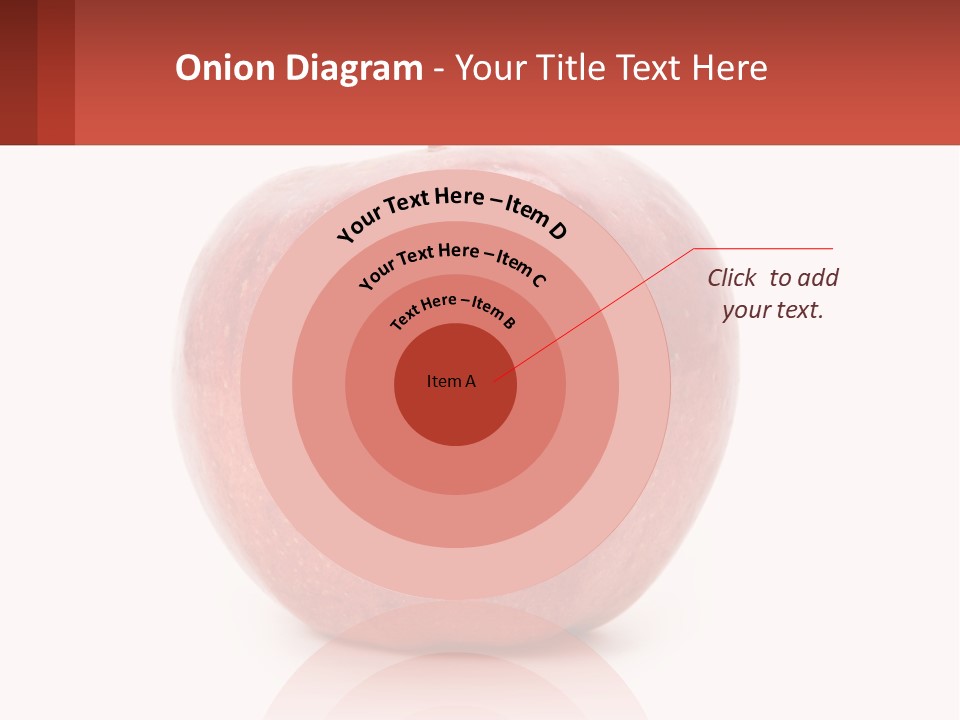 A Red Apple With A Plus Sign On It PowerPoint Template