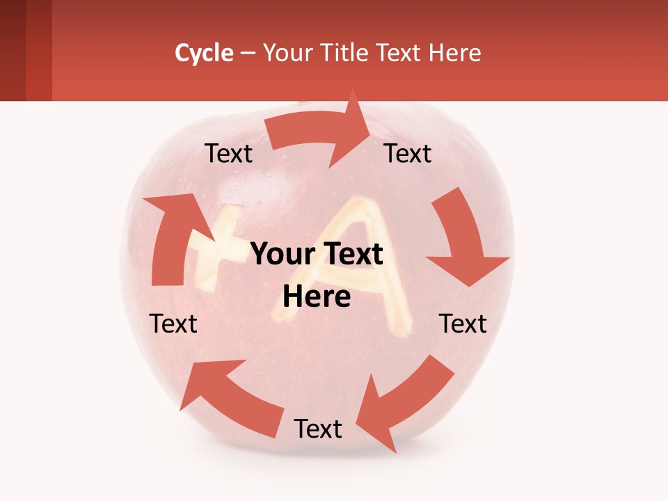 A Red Apple With A Plus Sign On It PowerPoint Template