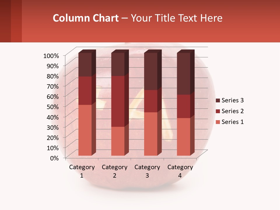 A Red Apple With A Plus Sign On It PowerPoint Template